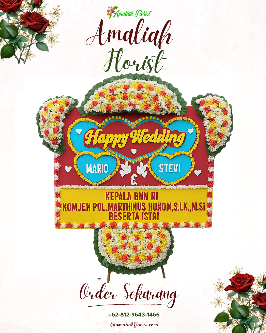 Papan Bunga Pernikahan Boja